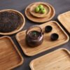 Japanese Bamboo Serving Trays - Round, Square & Rectangular Tea Trays