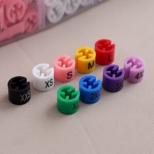 Colorful Round Clothing Size Tags – Plastic Hanger Size Rings