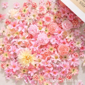 50-Piece Artificial Flower Set - Fake Flower Hairpin & Wreath DIY Materials, Hanfu Wedding Accessories