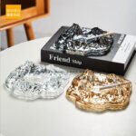 Iceberg Glass Trinket Dish - Faceted Nordic Decorative Bowl