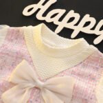 Girls Mesh Puff Sleeve Bow Dress — Sweet Spring Party Dress