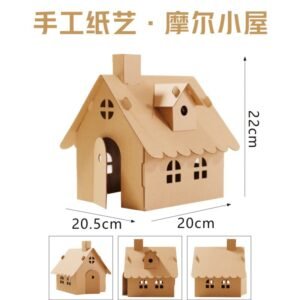 DIY Paper Cottage Model Kit - Kindergarten Craft Building Set