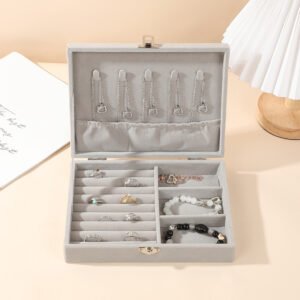 High-End Jewelry Storage Box with Buckle Closure