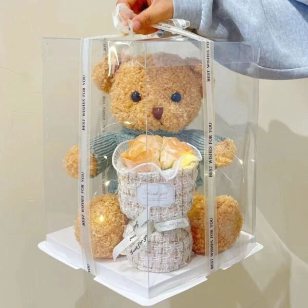 Fragrant Rose Teddy Bear Bouquet Gift Set