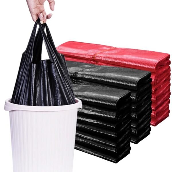 Thickened Vest-Style Disposable Trash Bags (Roll of 50)