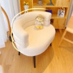 Lambswool Reclining Lounge Chair - Compact Bedroom and Balcony Armchair