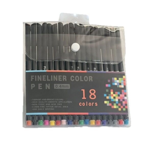 Fineliner Watercolor Pen Set (0.4mm Needle Point)