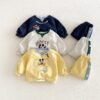 Boys’ Cartoon Sweatshirt & Joggers Set — Two-Piece Spring Tracksuit