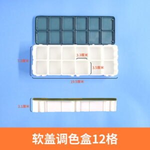 Transparent Lid Paint Palette Box, Leak-Proof Pigment Storage Palette