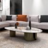Irregular-Shaped Stone Coffee Table - Light Luxury Designer