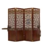 Chinese-Style Foldable Solid Wood Screen Partition