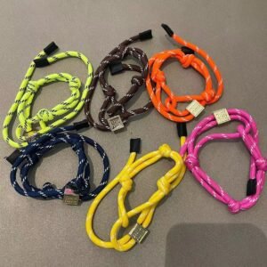 Knotted Nylon Rope Bracelet & Glasses Chain - Square Knot, Unisex