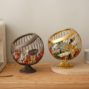Iron Wire Fruit Basket - Coffee Capsule and Snack Storage Bowl