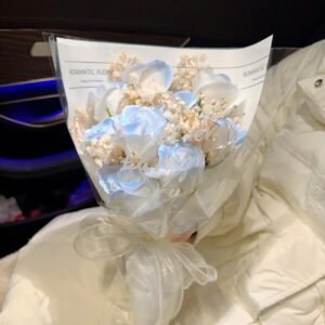 Artificial Rose & Baby's Breath Eternal Bouquet Gift Set