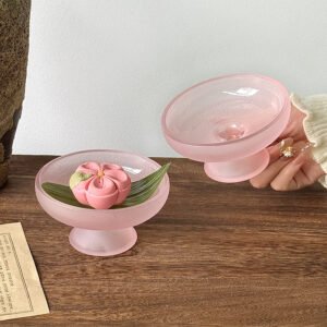 Glacier Glass Tall Fruit Plate