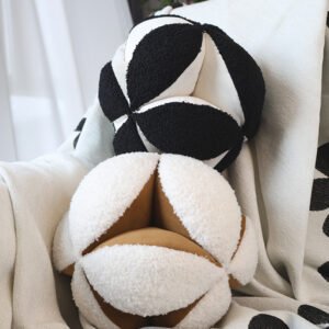 Round Ball & Twist Bolster Cushions - Modern Sofa Accent Pillows