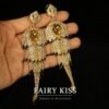Enamel & Pearl Drop Jewellery - Pave Rhinestone Necklace and Earrings