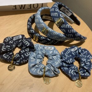 Denim Hair Ties & Headbands - Retro College Style Hair Accessories