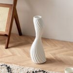 Chaozhou Ceramic Floor Vase - Tall Minimalist Flower Vessel