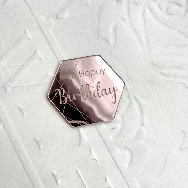 10 Laser-Marked Acrylic Cake Decoration Toppers