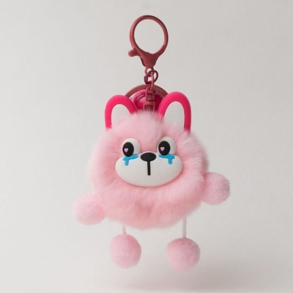 Cute Fuzzy Animal Bag Charm Keychain