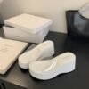 Clear Open Toe Platform Wedge Sandals — Chunky Summer Heels