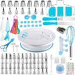 137-Piece Cake Decorating Set with Turntable and Icing Tips