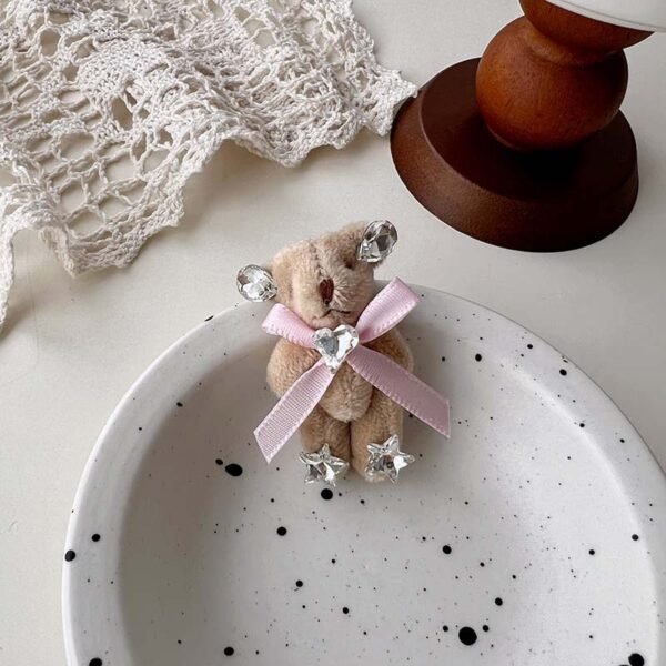 Cute Bear & Bunny Plush Brooch Pin