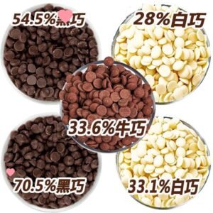 Belgian Chocolate Baking Beans - White, Milk & Dark