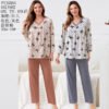 Cotton-Feel Long-Sleeve Pyjama Set — Plus Size Loungewear (6XL–8XL)
