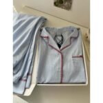Women's Striped Long Sleeve Pyjama Set — Korean Style Loungewear