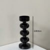 Glass & Wood Candle Holders - French Style Candlesticks and Twisted Candles