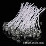 Cotton Candle Wicks with Sustainer Tabs - Pre-Waxed Wick Pack of 100