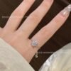 Adjustable Moissanite-Style Ring - Colour-Protected Plating