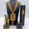 Dubai Bridal Jewelry Set - Necklace, Earrings, Ring & Bracelet
