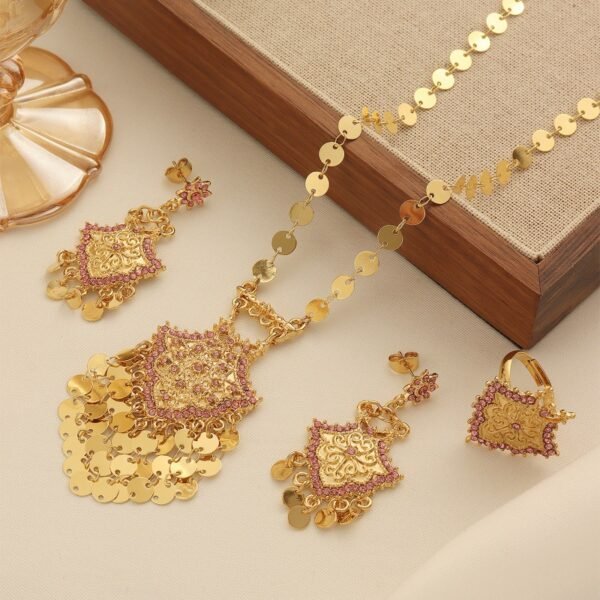 Ethnic Style Tassel Necklace 3-Piece Jewelry Set