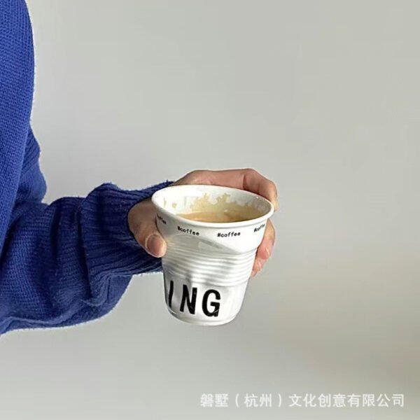 O1CN01s0Usd71ZA7cgQ9S8R_2209539973153-0-cib French Folded Ceramic Coffee Cup (180ml)