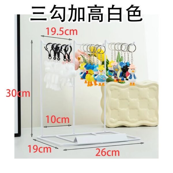 Wall-Mount Hook Display Rack - Jewelry, Bracelet & Accessory Organizer