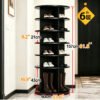 360-Degree Rotating Multi-Layer Shoe Rack