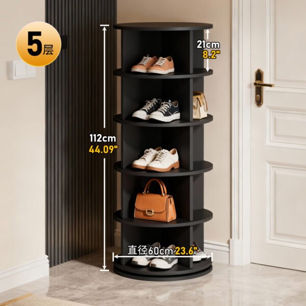 360-Degree Rotating Multi-Layer Shoe Rack