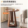 Solid Wood Two-Tier Side Table - Round Nordic Coffee Table