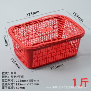 Plastic Fruit Picking Basket with Lid - Portable Harvest Basket