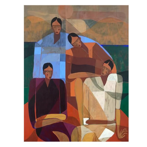 Picasso-Style Abstract Wall Art Canvas Print - Frameless 40x60cm