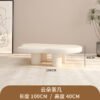 Cream-Style Lambswool Reception Sofa - Modular Seating for Salons & Studios