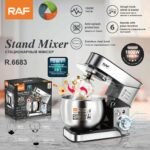 6.8 L Stand Mixer - Stainless Steel Dough Mixer for Home and Bakery