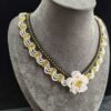 Chinoiserie Multi-Layered Lace Beaded Necklace