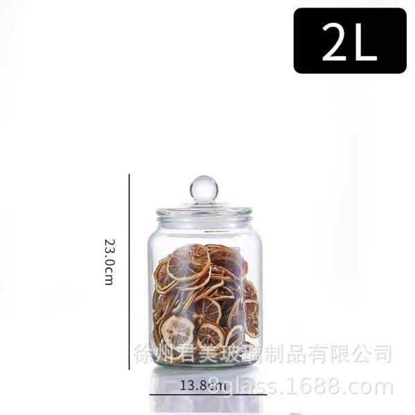 Transparent Glass Sealed Storage Jar - Food Grade