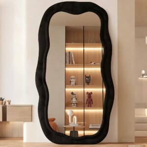 Rounded Full-Length Wall Mirror - Soft-Frame Dressing Mirror