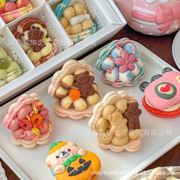 French Macaron Cake Decoration - Semi-Finished Dessert Toppers