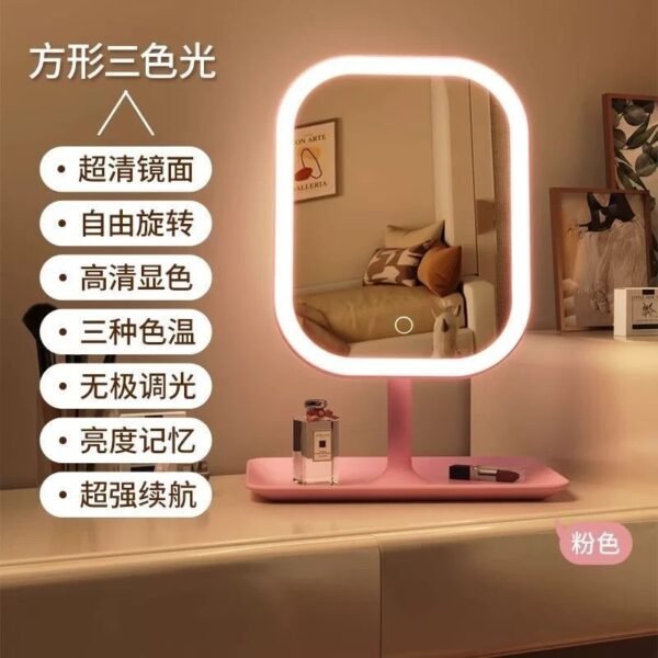 O1CN01umHJAR28NPvse7n6S_2220778397920-0-cib Portable LED Makeup Mirror with Touch-Adjustable Light
